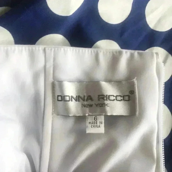 Donna Rico Polka Dot Strapless Dress with Tie Back - Picture 7 of 8